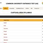CUET 2026 Syllabus