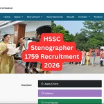 HSSC Stenographer 1759 Recruitment 2026