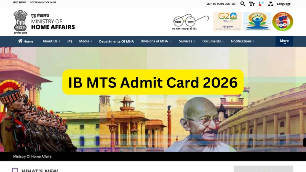 IB MTS Admit Card 2026