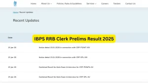 IBPS RRB Clerk Prelims Result 2025: Check Scorecard & Cut-Off Marks