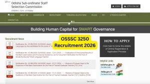 OSSSC 3250 Recruitment 2026: RI, ARI, AMIN and Other Posts