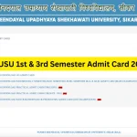 PDUSU 1st & 3rd Semester Admit Card 2026