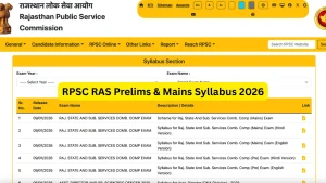 RPSC RAS Prelims & Mains Syllabus 2026-Download Revised Exam Pattern & Topic-Wise PDF