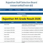 Rajasthan 4th Grade Result 2026