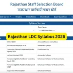 Rajasthan LDC Syllabus 2026