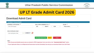 UP LT Grade Admit Card 2026 Released: Download Hall Ticket