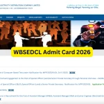 WBSEDCL Admit Card 2026